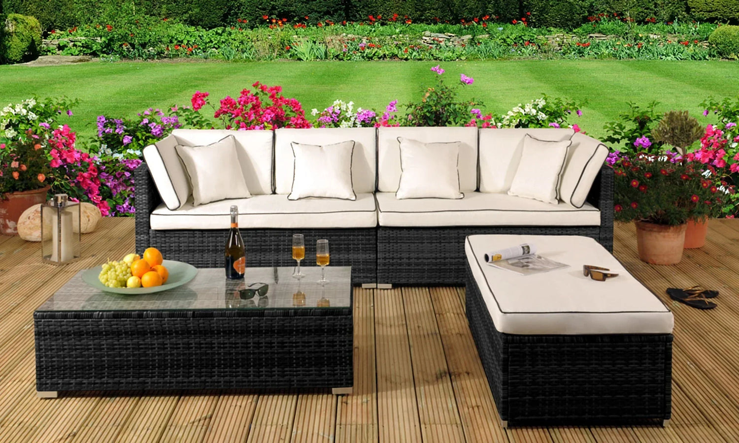 The Baltic Pine Beds Rattan Garden Furniture Collection