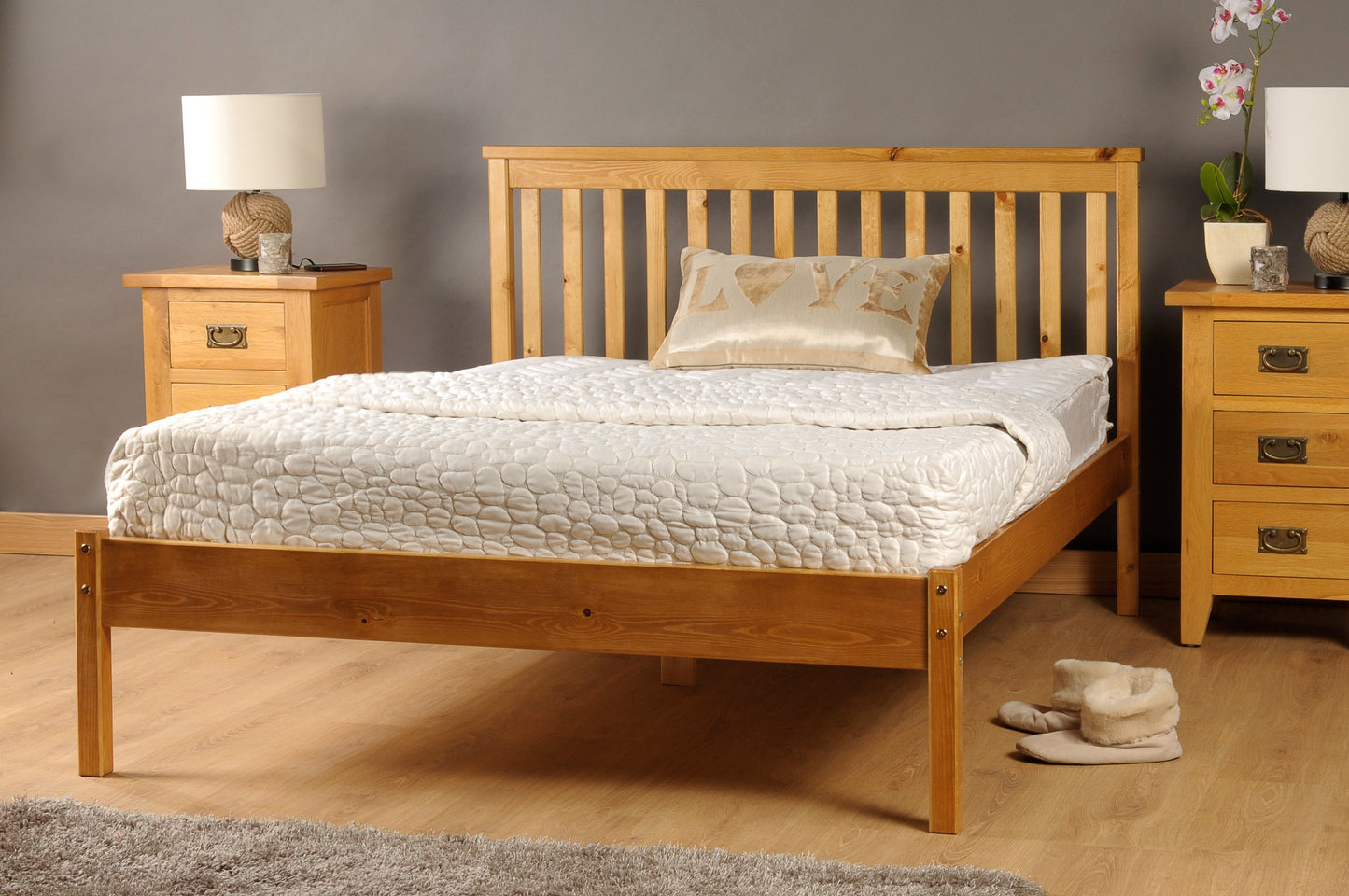 Medina Wooden Bed Frame - Classic & Sturdy Centerpiece for Your Restful Bedroom