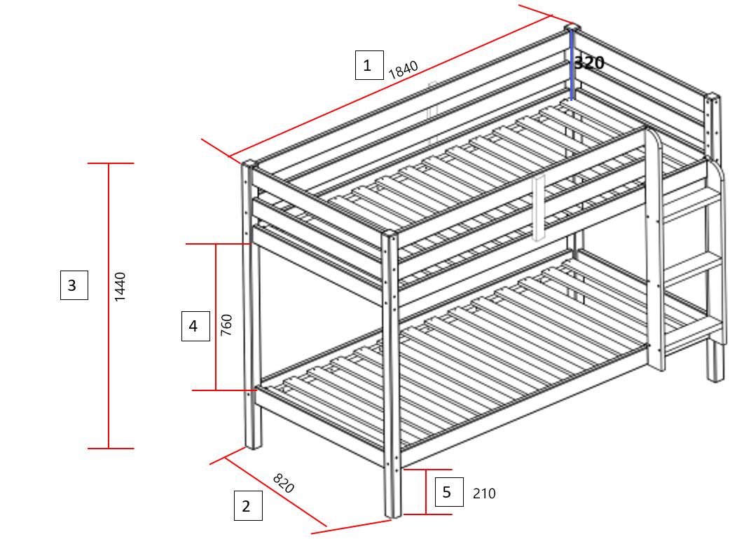 Zara Wooden Bunk Bed