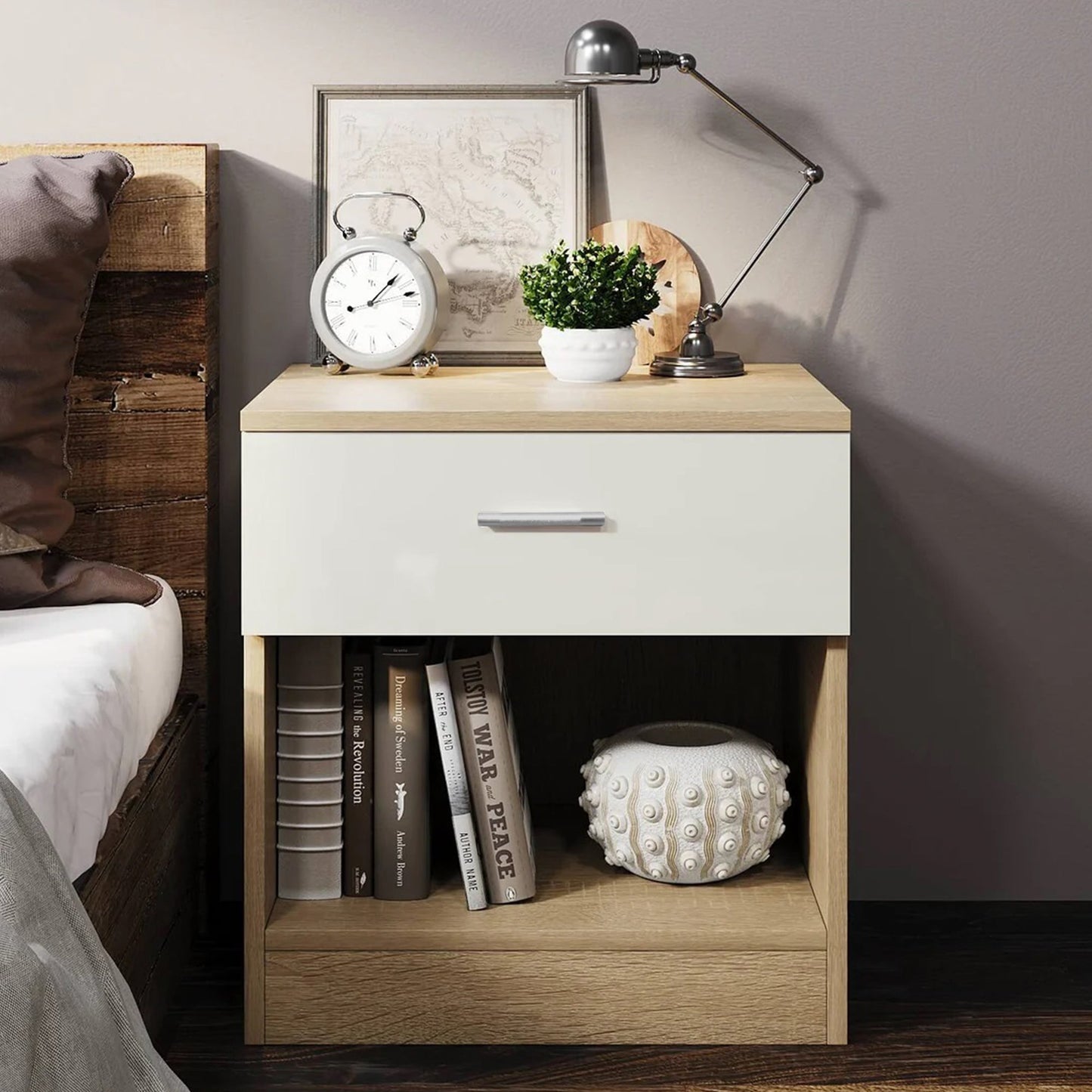 High Gloss Bedroom Furniture 3 Piece Trio Set Wardrobe Chest Bedside